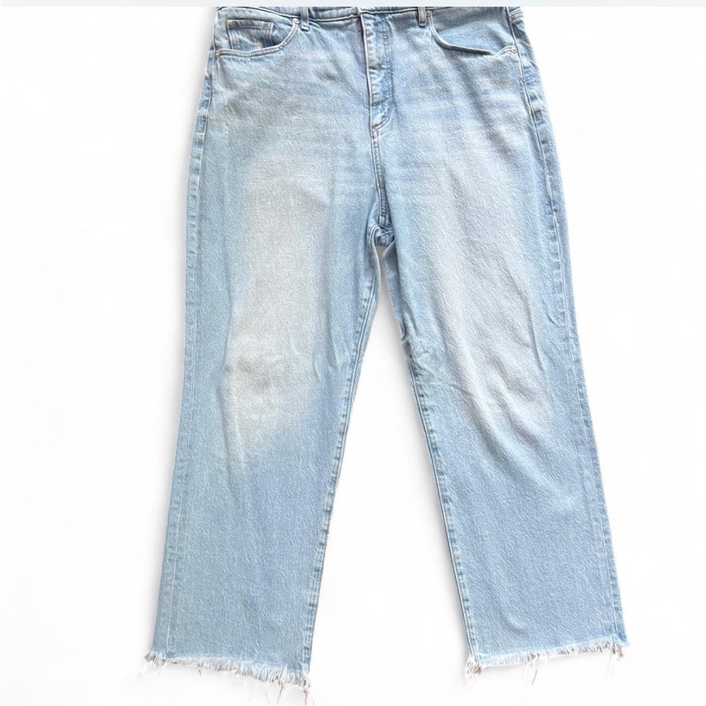 Light Blue Frayed Hem Women Jeans Loft